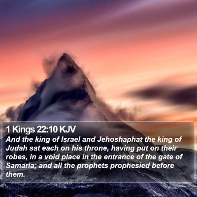 1 Kings 22:10 KJV Bible Verse Image