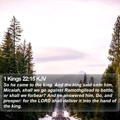 1 Kings 22:15 KJV Bible Verse Image