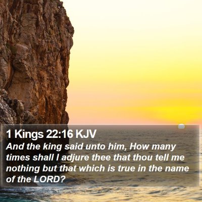 1 Kings 22:16 KJV Bible Verse Image