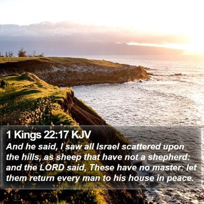 1 Kings 22:17 KJV Bible Verse Image