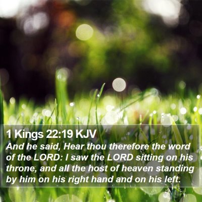 1 Kings 22:19 KJV Bible Verse Image