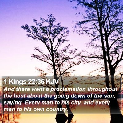 1 Kings 22:36 KJV Bible Verse Image