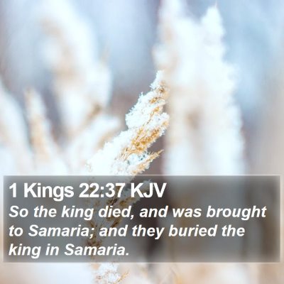 1 Kings 22:37 KJV Bible Verse Image