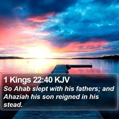 1 Kings 22:40 KJV Bible Verse Image