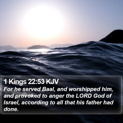 1 Kings 22:53 KJV Bible Verse Image