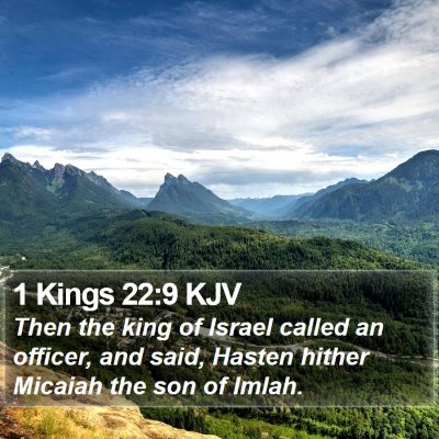 1 Kings 22:9 KJV Bible Verse Image