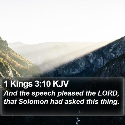 1 Kings 3:10 KJV Bible Verse Image