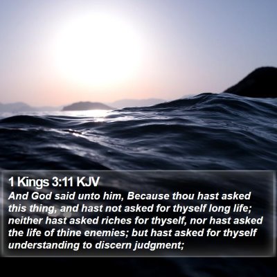 1 Kings 3:11 KJV Bible Verse Image