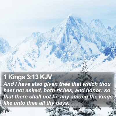 1 Kings 3:13 KJV Bible Verse Image