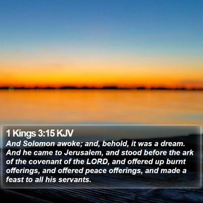 1 Kings 3:15 KJV Bible Verse Image