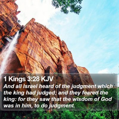 1 Kings 3:28 KJV Bible Verse Image