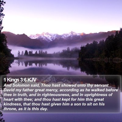 1 Kings 3:6 KJV Bible Verse Image