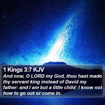 1 Kings 3:7 KJV Bible Verse Image