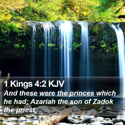 1 Kings 4:2 KJV Bible Verse Image