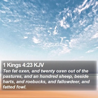 1 Kings 4:23 KJV Bible Verse Image