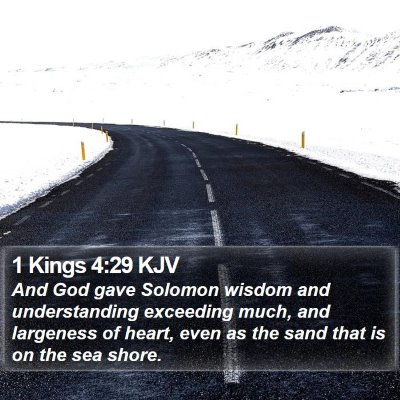 1 Kings 4:29 KJV Bible Verse Image