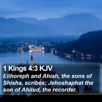 1 Kings 4:3 KJV Bible Verse Image