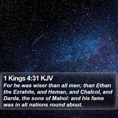 1 Kings 4:31 KJV Bible Verse Image
