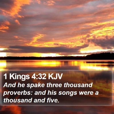 1 Kings 4:32 KJV Bible Verse Image