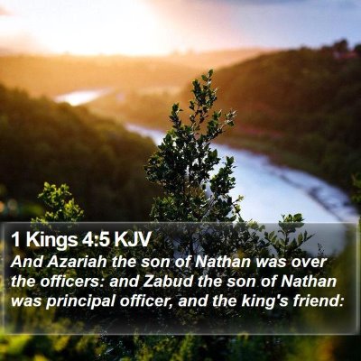 1 Kings 4:5 KJV Bible Verse Image