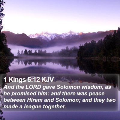 1 Kings 5:12 KJV Bible Verse Image
