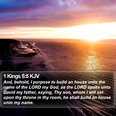 1 Kings 5:5 KJV Bible Verse Image