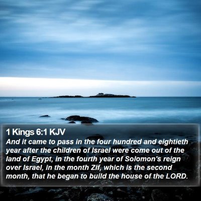 1 Kings 6:1 KJV Bible Verse Image