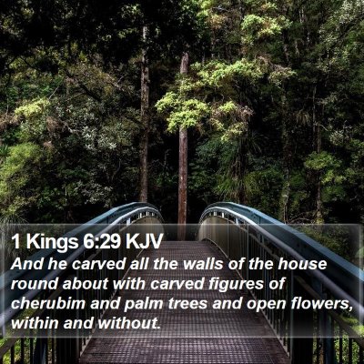 1 Kings 6:29 KJV Bible Verse Image