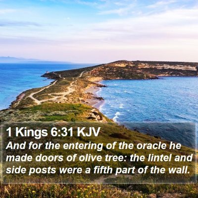 1 Kings 6:31 KJV Bible Verse Image