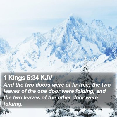 1 Kings 6:34 KJV Bible Verse Image