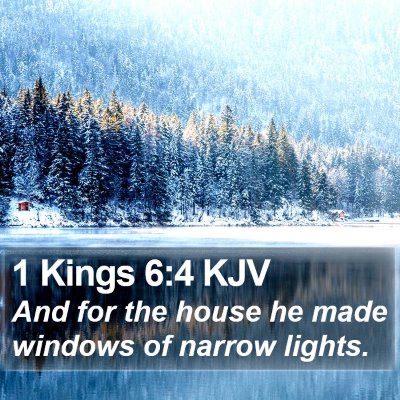 1 Kings 6:4 KJV Bible Verse Image