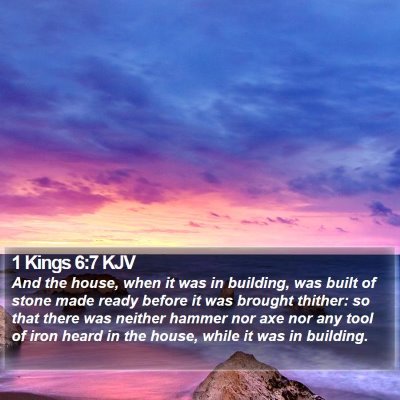 1 Kings 6:7 KJV Bible Verse Image
