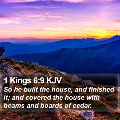 1 Kings 6:9 KJV Bible Verse Image