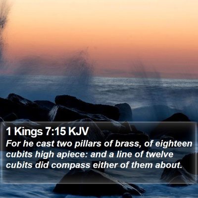 1 Kings 7:15 KJV Bible Verse Image