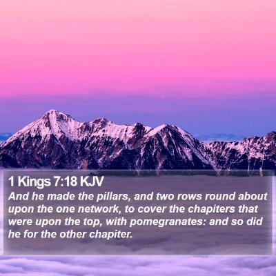 1 Kings 7:18 KJV Bible Verse Image