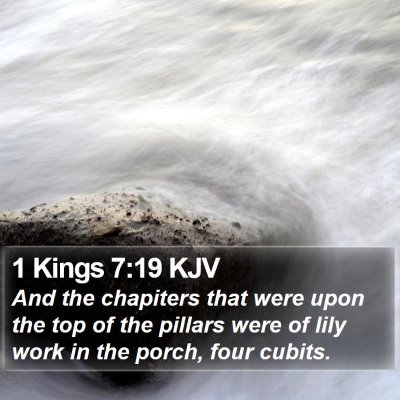 1 Kings 7:19 KJV Bible Verse Image