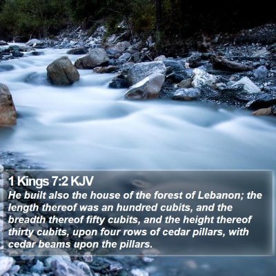 1 Kings 7:2 KJV Bible Verse Image