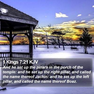 1 Kings 7:21 KJV Bible Verse Image