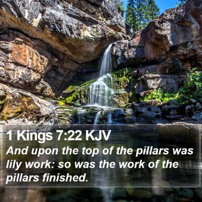 1 Kings 7:22 KJV Bible Verse Image