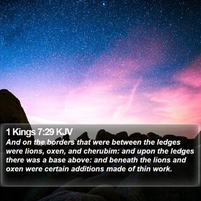 1 Kings 7:29 KJV Bible Verse Image