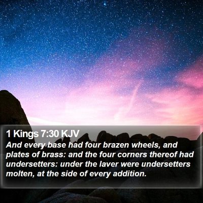 1 Kings 7:30 KJV Bible Verse Image