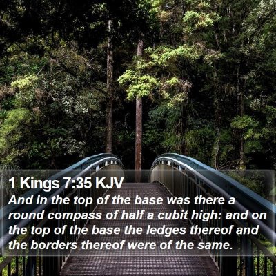 1 Kings 7:35 KJV Bible Verse Image