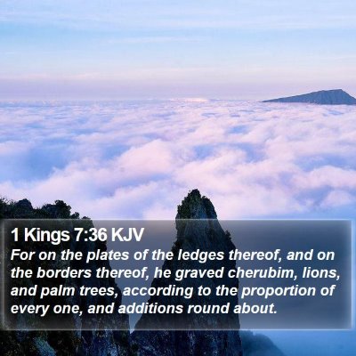 1 Kings 7:36 KJV Bible Verse Image