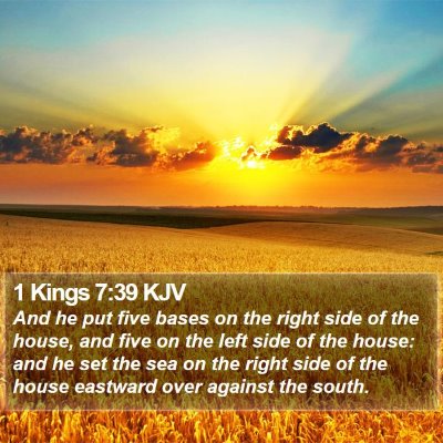1 Kings 7:39 KJV Bible Verse Image