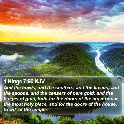 1 Kings 7:50 KJV Bible Verse Image