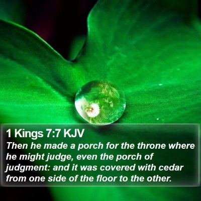1 Kings 7:7 KJV Bible Verse Image
