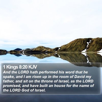 1 Kings 8:20 KJV Bible Verse Image