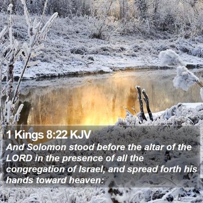 1 Kings 8:22 KJV Bible Verse Image