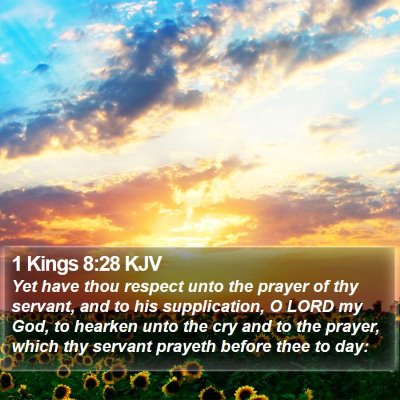 1 Kings 8:28 KJV Bible Verse Image