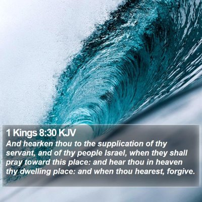 1 Kings 8:30 KJV Bible Verse Image